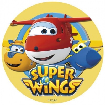 Decoração de bolo obreia de Aniversário Super Wings