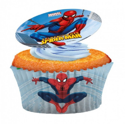 Decoração de Cupcakes obreia Homem Aranha