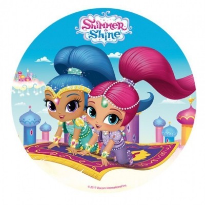 Decoração em açúcar para bolo de Aniversário Shimmer e Shine