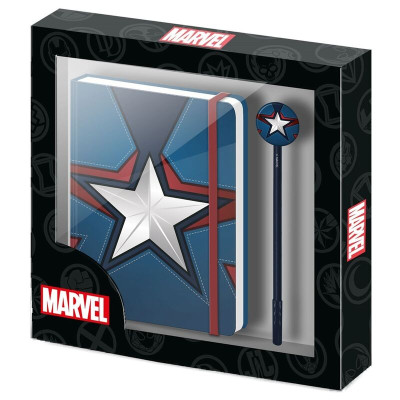 Diário + Caneta Capitão América Marvel