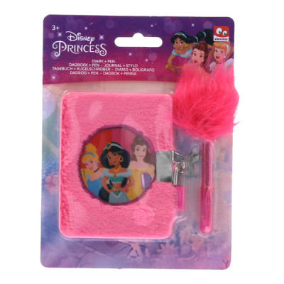 Diário Peluche + Caneta Princesas Disney