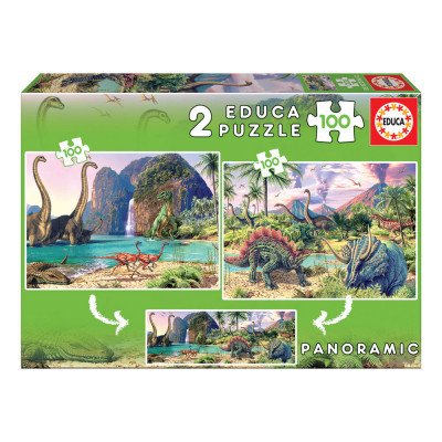 Educa - Puzzle Junior 2x100 Dino World