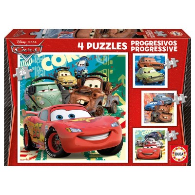 Educa - Puzzle Progressivo 4 em 1 Cars Disney