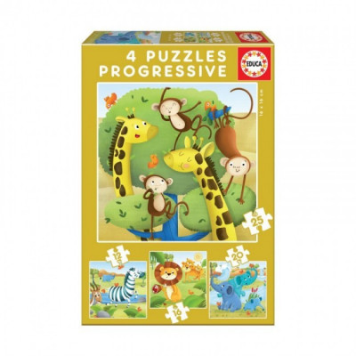 Educa Puzzle Progressivo Animais Selvagens