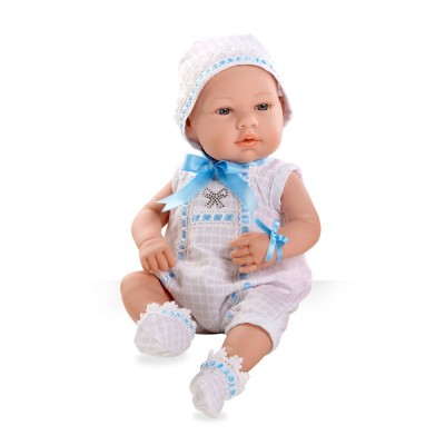 Elegance 42 cm Real Baby Azul Swarovski Elements
