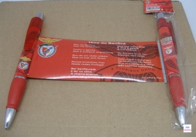 Esferográfica grande com o Hino do Benfica