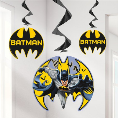 Espirais Decorativas Batman 3 unid