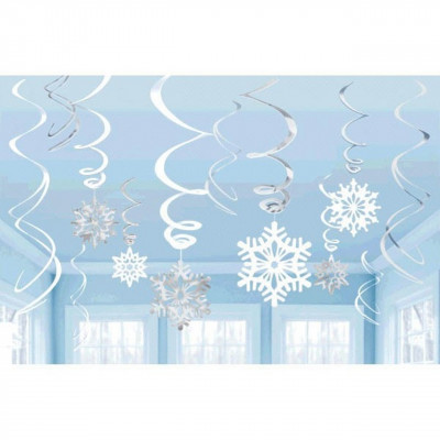 Espirais Decorativas Flocos de Neve 12 uni