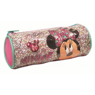 Estojo Cilindrico Minnie com Glitter