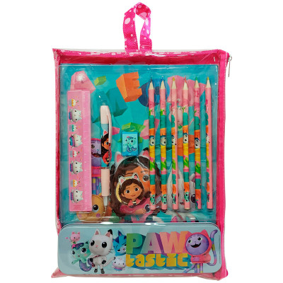 Estojo + Conjunto Papelaria Gabby´s Dollhouse