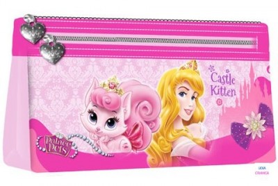 Estojo duas divisorias Princesas Disney