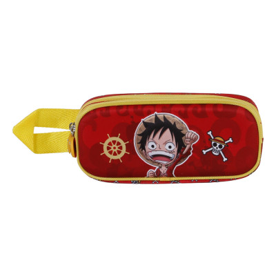 Estojo Duplo 3D One Piece Luffy