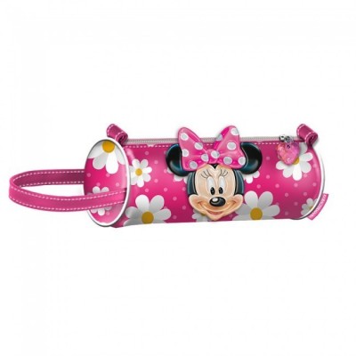 Estojo escolar cilindrico Minnie 3D Disney - Flowers