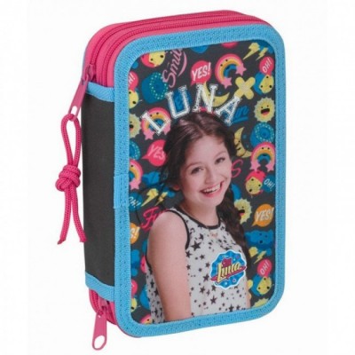 Estojo escolar duplo Soy Luna Disney 28 peças -  Atlética