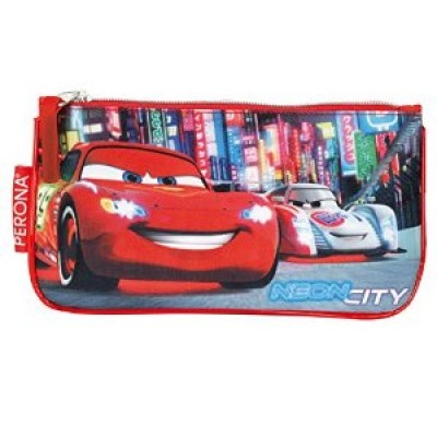 Estojo escolar plano Disney Cars Neon City