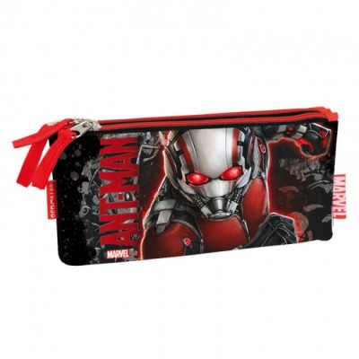 Estojo escolar plano triplo Ant-Man Marvel Red