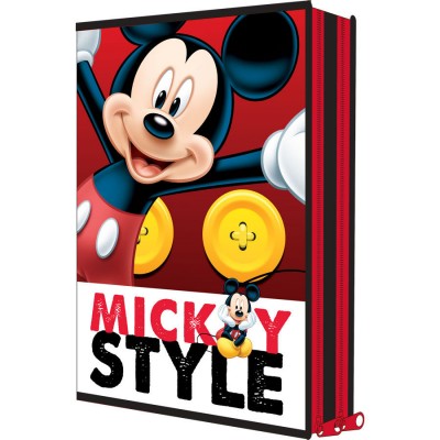 Estojo escolar Plumier duplo Mickey 16 Peças