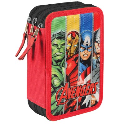 Estojo escolar triplo Marvel Avengers The Team