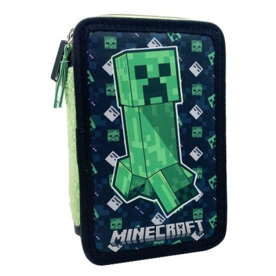 Estojo Plumier duplo 20 peças Minecraft