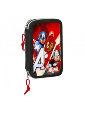 Estojo Plumier duplo 28 peças Avengers Infinity