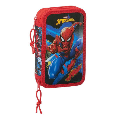 Estojo Plumier duplo 28 peças Spiderman Go Hero