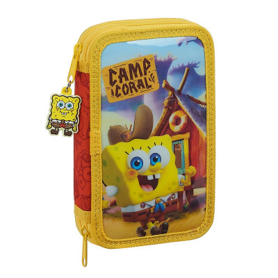 Estojo Plumier duplo 28 peças Sponge Bob Camp Coral