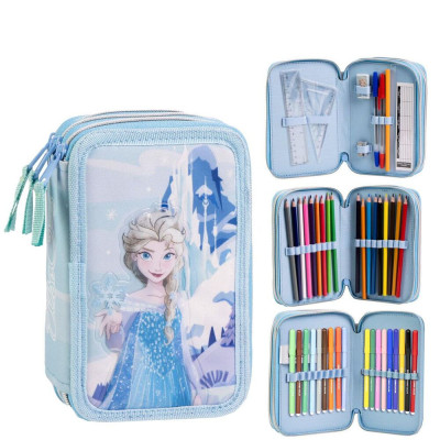 Estojo Plumier Frozen Disney Triplo