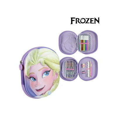 Estojo Plumier Lilás 3D Elsa Frozen