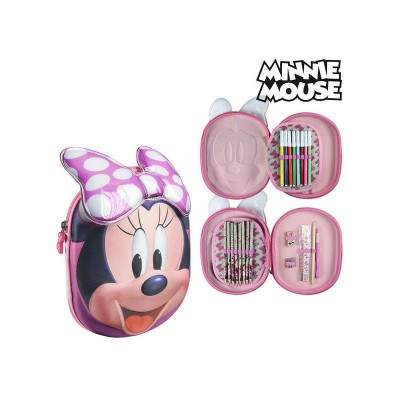 Estojo Plumier Rosa 3D Minnie Mouse