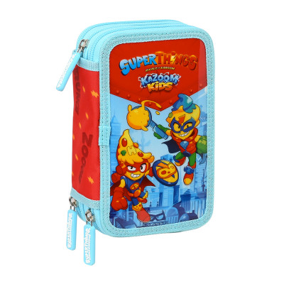 Estojo Plumier triplo 36 peças Superzings Things Kazoom Kids