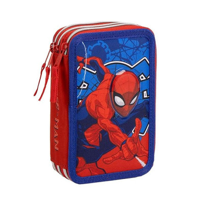 Estojo Plumier Triplo Completo Spiderman Marvel