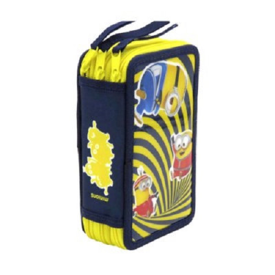 Estojo Plumier Triplo Minions Vibe