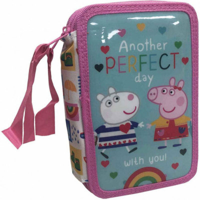 Estojo Plumier Triplo Porquinha Peppa Perfect