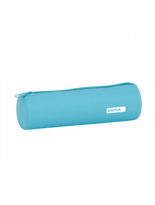 Estojo Redondo Silicone Azul