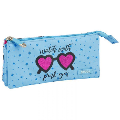 Estojo Retangular Triplo Moos Eyes