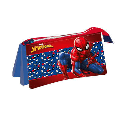 Estojo Triplo 22cm Spiderman Marvel