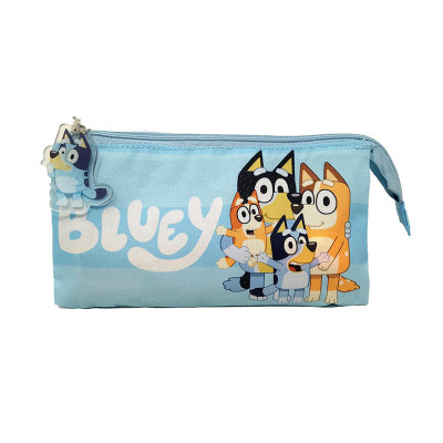 Estojo Triplo Azul Bluey