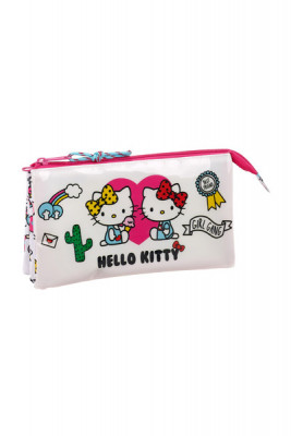 Estojo Triplo Hello Kitty Girl Gang