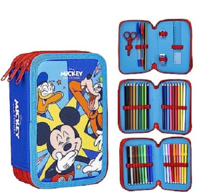Estojo Triplo Plumier Mickey and Friends Disney