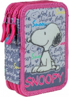 Estojo Triplo Plumier Snoopy Draw