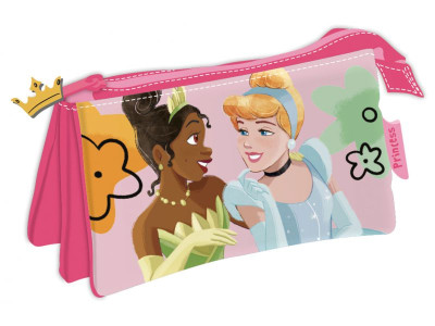 Estojo Triplo Princesas Disney Coroa