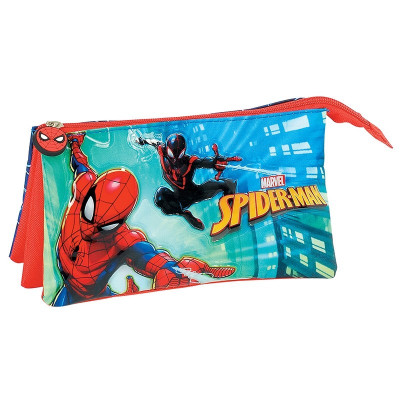 Estojo Triplo Spiderman City Protection