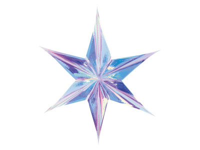 Estrela Foil Iridescente Decoração