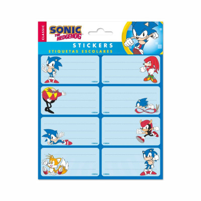 Etiquetas Escolares Sonic - 16 und.