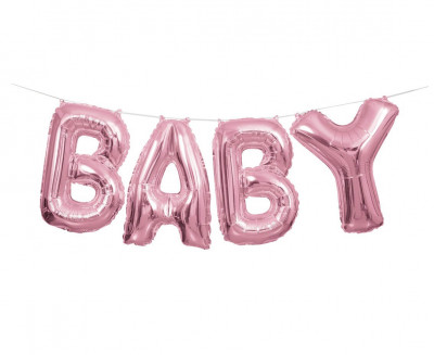 Faixa Banner De Balões Baby Rosa