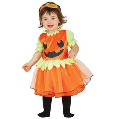 Fato abobora bebé menina halloween