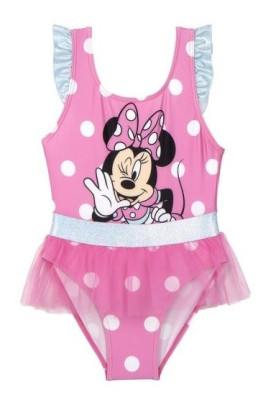 Fato Banho Minnie Disney Bolinhas Tule