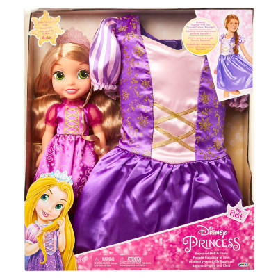 Fato + Boneca Rapunzel Disney