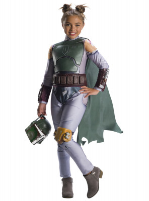 Fato Carnaval Boba Fett Menina Star Wars