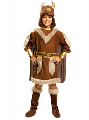 Fato de Viking valente para menina